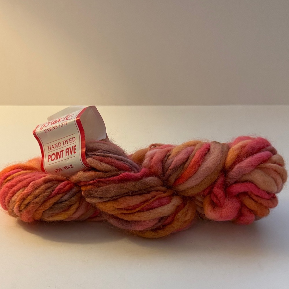 Hand Dyed Point Five Chunky Wool Yarn - Pink/Orange Mix